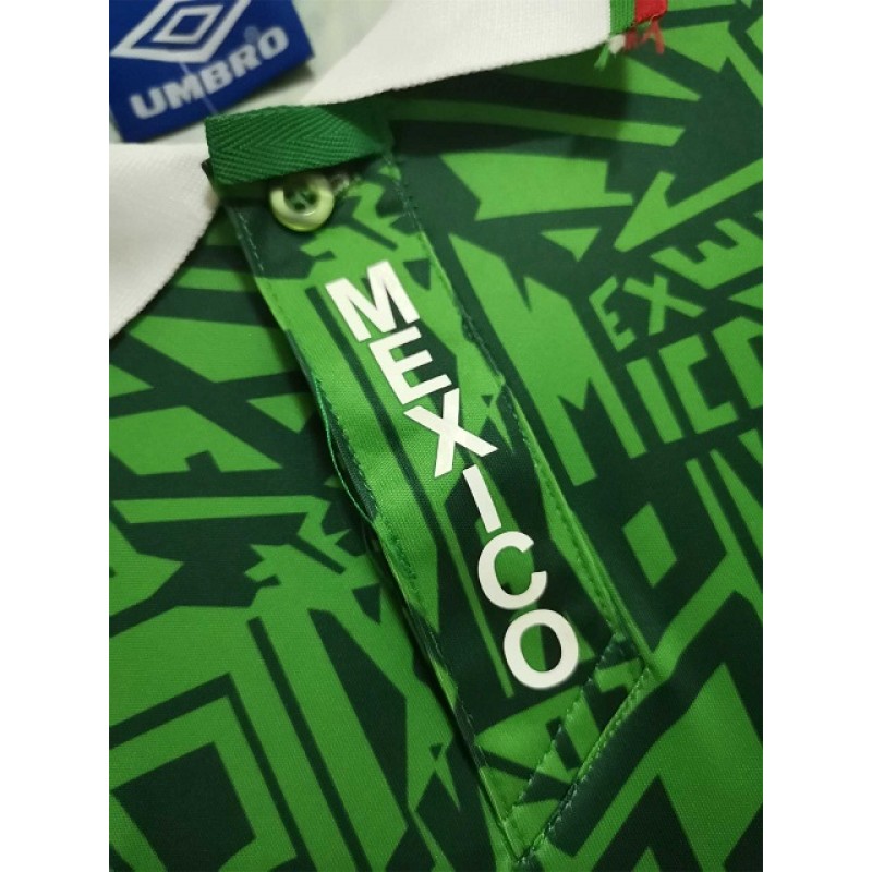 Mexico 1994 World Cup Home Green Soccer Jersey